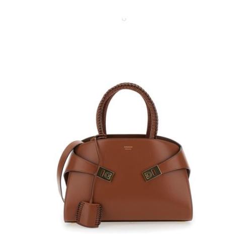 Salvatore Ferragamo Brun HUG Handväska Brown, Dam