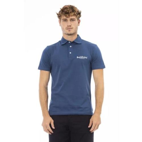 Baldinini Trendig Blå Polo Shirt Blue, Herr