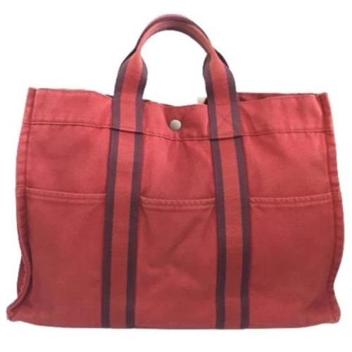 Hermès Vintage Pre-owned Tyg totevskor Red, Dam