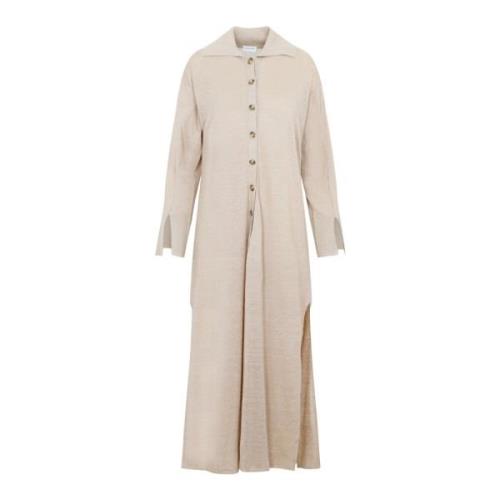 By Malene Birger Beige Linne Thoni Klänning Beige, Dam