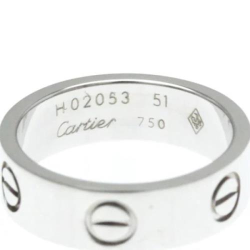 Cartier Vintage Pre-owned Vitt guld ringar Gray, Dam