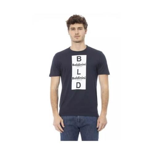 Baldinini Snygg Blå Bomull T-shirt Blue, Herr