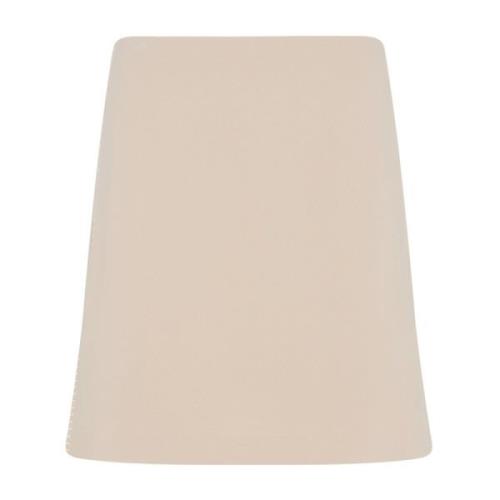 Theory Nude A-Line Mini Skirt Beige, Dam