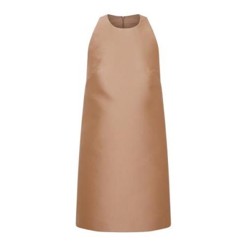 Valentino Sand Halterneck Maxi Klänning Beige, Dam