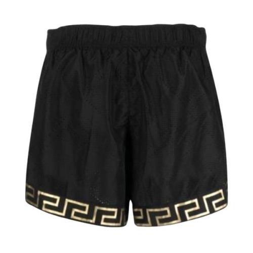 Versace Stiliga Bermuda Shorts för Män Black, Herr