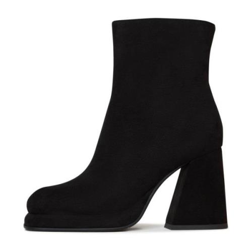 Cesare Gaspari Stiliga Blockklack Ankelboots - Svart Black, Dam