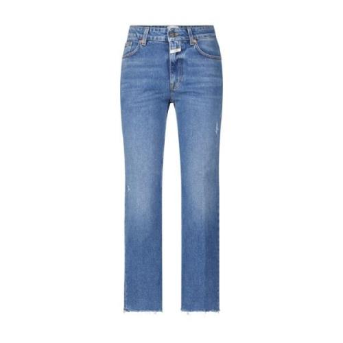 Closed Straight Leg Cropped Jeans Blue, Dam