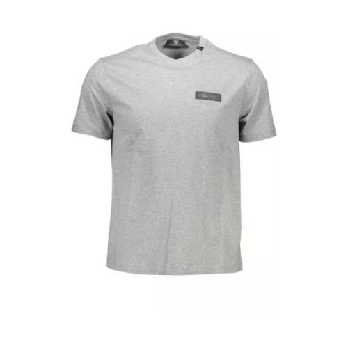 Plein Sport Grå Bomull T-Shirt, Kort Ärm, Crew Neck, Baktryck Gray, He...