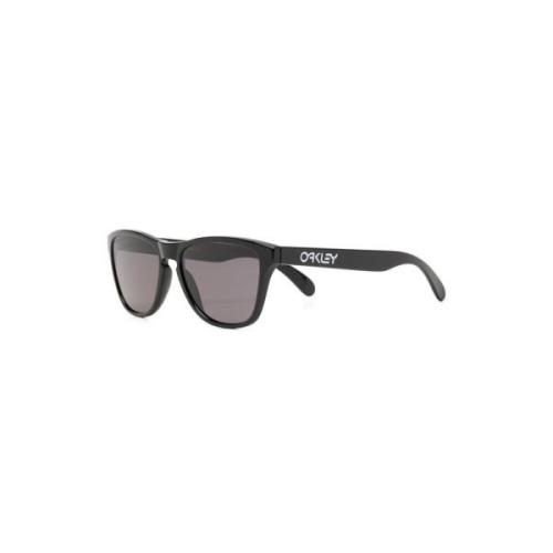 Oakley Svarta Wayfarer Solglasögon med Gråa Linser Black, Unisex