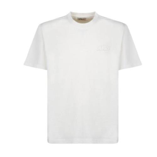 Autry Tung Bomull Oversized Crew Neck T-shirt White, Dam