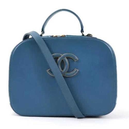 Chanel Vintage Pre-owned Laeder axelremsvskor Blue, Dam