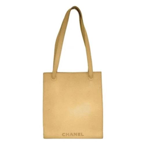 Chanel Vintage Pre-owned Laeder axelremsvskor Beige, Dam