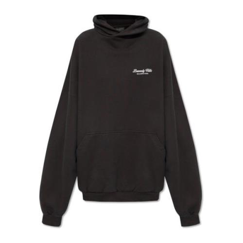 Balenciaga Oversized hoodie Black, Dam