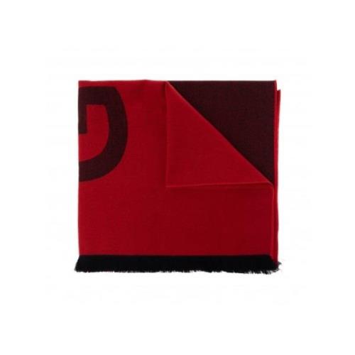 Givenchy Bicolor Logo Contrast Scarf Red, Dam