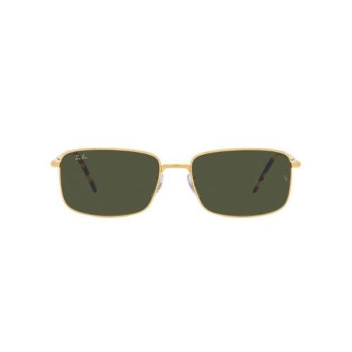 Ray-Ban Metall solglasögon i guld med gröna linser Yellow, Unisex