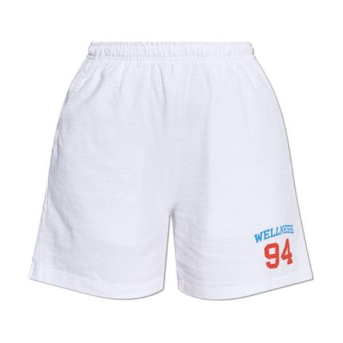 Sporty & Rich Bomullsshorts White, Unisex