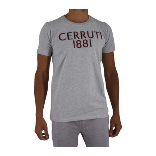 Cerruti 1881 Logotyp Bomull T-shirt - Grå Gray, Herr