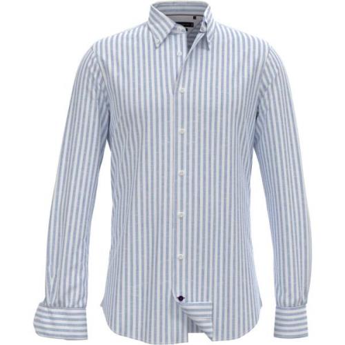 Tommy Hilfiger Smart Casual Vertikal Randigt Linneskjorta Blue, Herr