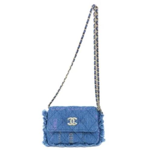 Chanel Vintage Pre-owned Tyg chanel-vskor Blue, Dam