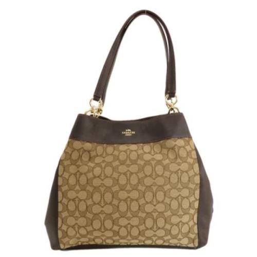 Coach Pre-owned Pre-owned Tyg totevskor Beige, Dam