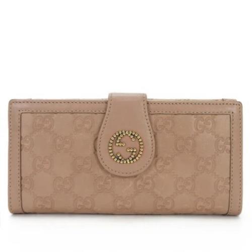 Gucci Vintage Pre-owned Laeder plnbcker Beige, Dam