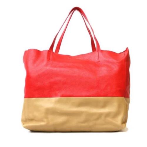 Celine Vintage Pre-owned Tyg axelremsvskor Red, Dam