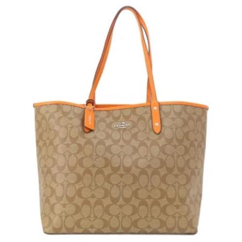 Coach Pre-owned Pre-owned Tyg totevskor Beige, Dam