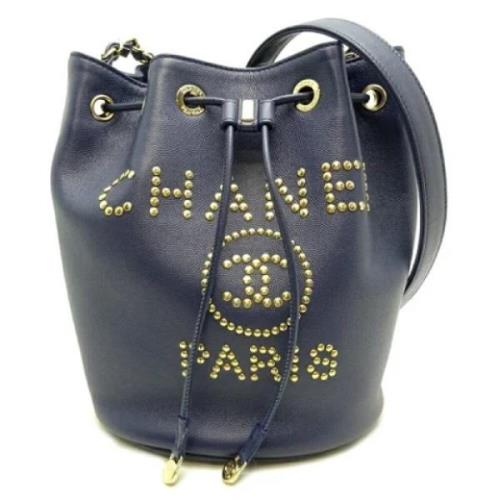 Chanel Vintage Pre-owned Tyg chanel-vskor Blue, Dam