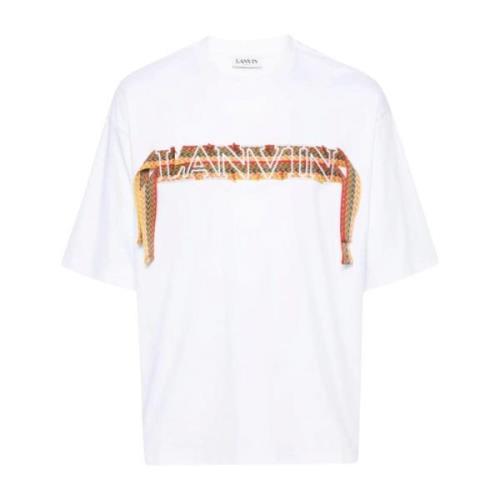 Lanvin Vit Oversize Spets T-shirt White, Herr