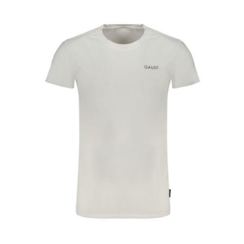 Gaudi Tone-i-tone T-shirt med tryck White, Herr