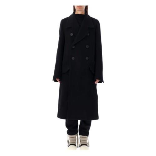 Rick Owens Svart Officer Coat Ytterkläder Black, Dam