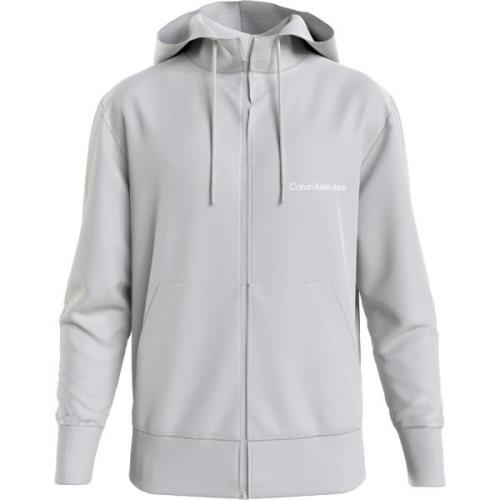 Calvin Klein Grå Hoodie Tröja Bomull Gray, Herr