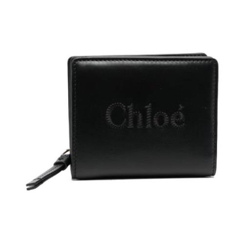 Chloé Plånbok med Broderad Logotyp Svart Black, Dam