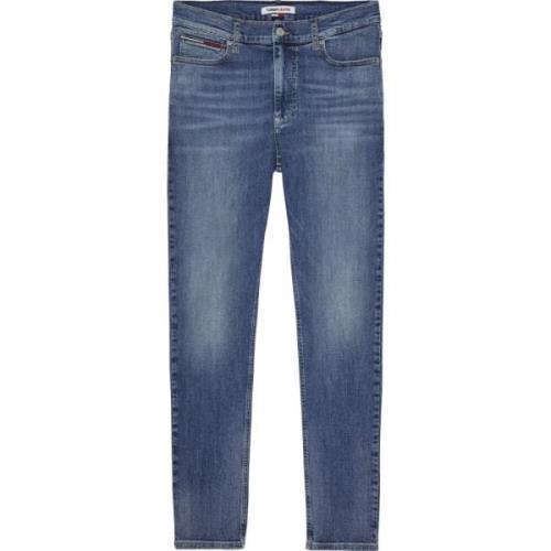 Tommy Jeans Blå Skinny Fit Denim Byxor Blue, Herr