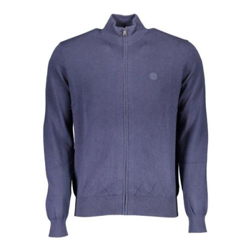 North Sails Blå Bomulls Cardigan med Logo Blue, Herr