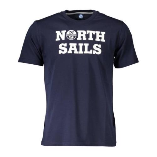 North Sails Blue Cotton T-Shirt Blue, Herr