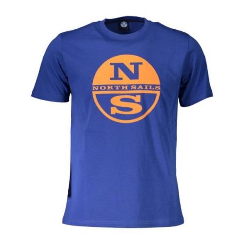 North Sails Blå Herr T-shirt med korta ärmar Blue, Herr