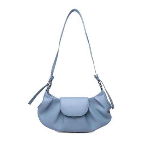 THEMOIRè Blå vegansk läder crossbody väska Blue, Dam