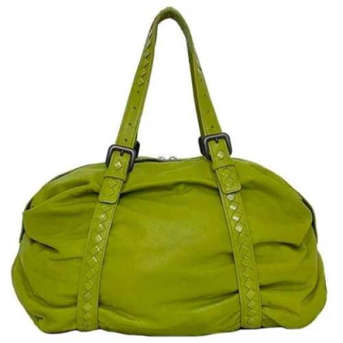 Bottega Veneta Vintage Pre-owned Laeder handvskor Green, Dam