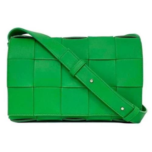 Bottega Veneta Vintage Pre-owned Laeder axelremsvskor Green, Dam