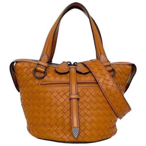 Bottega Veneta Vintage Pre-owned Laeder totevskor Orange, Dam