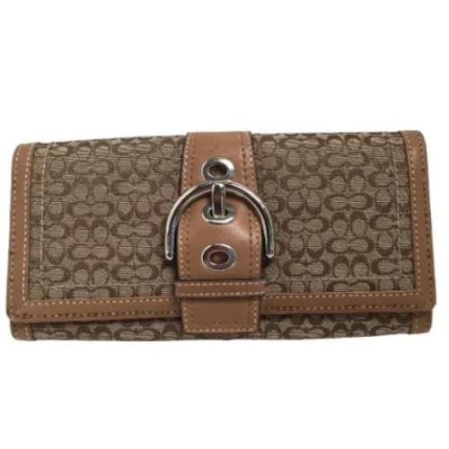 Coach Pre-owned Pre-owned Tyg kuvertvskor Brown, Dam