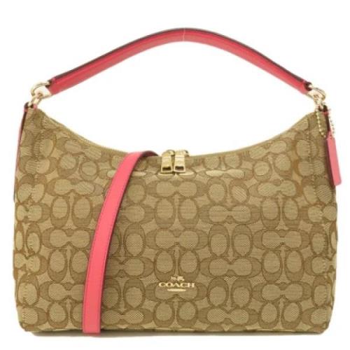 Coach Pre-owned Pre-owned Tyg axelremsvskor Beige, Dam