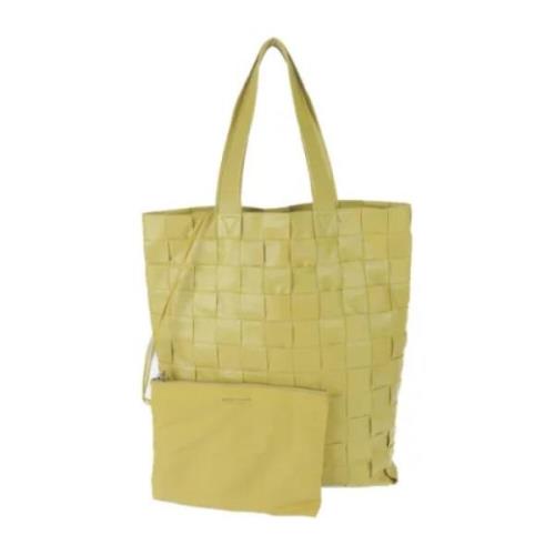 Bottega Veneta Vintage Pre-owned Laeder totevskor Yellow, Dam