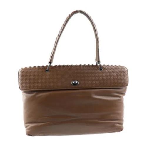 Bottega Veneta Vintage Pre-owned Laeder axelremsvskor Brown, Dam