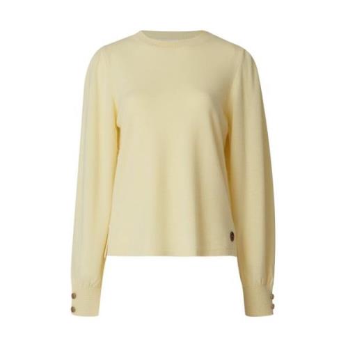 Busnel Merino Wool Puffy Sleeve Top Yellow, Dam