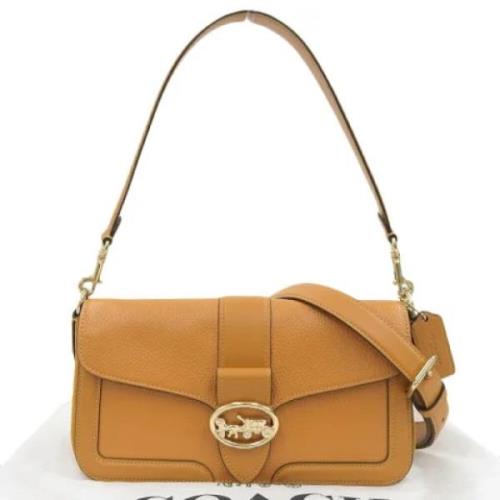 Coach Pre-owned Pre-owned Tyg axelremsvskor Brown, Dam