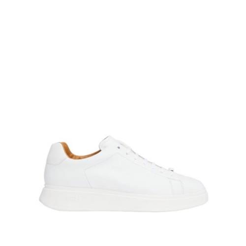 Boss Högkvalitativa lädersneakers White, Herr