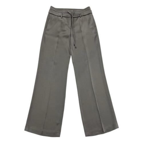 Cambio Flowing Quality Wide Leg Trousers Gray, Dam