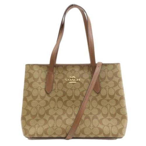 Coach Pre-owned Pre-owned Tyg totevskor Beige, Dam